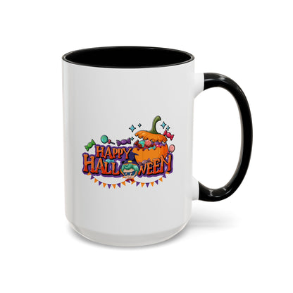 Accent Coffee Mug - Happy halloween banner Printify
