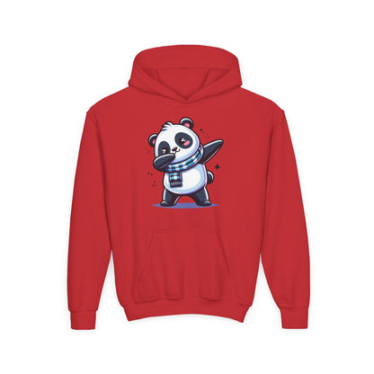 Youth Heavy Blend Hooded Sweatshirt - Panda dabbing dance Printify