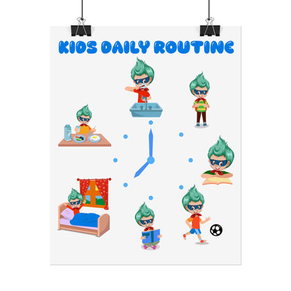 Rolled Posters - Super kiddo daily routine - [[{"value":"Wonderwear Kid"}]]