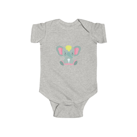 Infant Fine Jersey Bodysuit - Sleeping cute elephant