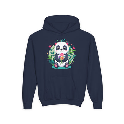 Youth Heavy Blend Hooded Sweatshirt - Adorable panda Printify
