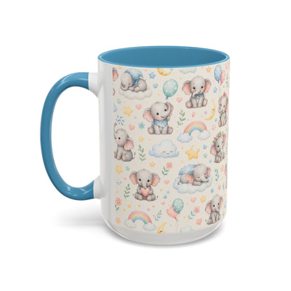 Accent Coffee Mug  (11/15 oz) - Baby Elephant Nursery