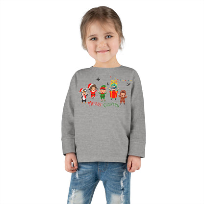 Toddler Long Sleeve Tee - Merry christmas by super kiddo and friends - [[{"value":"Wonderwear Kid"}]]