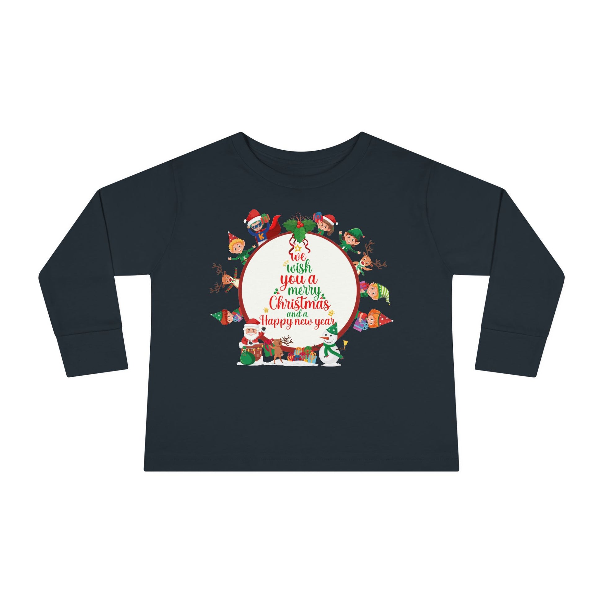Toddler Long Sleeve Tee - We wish you a merry christmas - [[{"value":"Wonderwear Kid"}]]