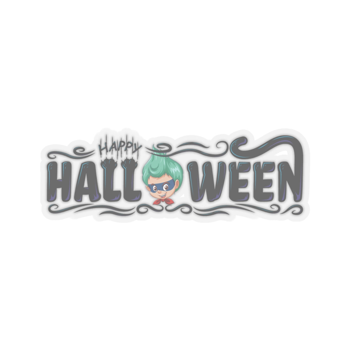 Kiss-Cut Stickers - Happy halloween by super kiddo Printify