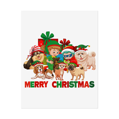 Rolled Posters - Christmas with super kiddo pet friends with text - [[{"value":"Wonderwear Kid"}]]