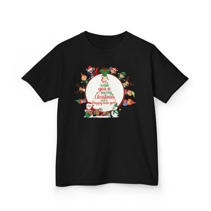 Kids Heavy Cotton™ Tee - We wish you a merry christmas - [[{"value":"Wonderwear Kid"}]]