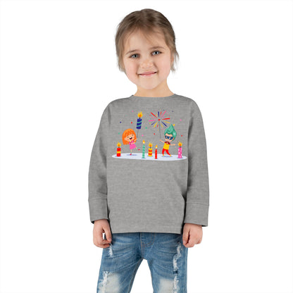 Toddler Long Sleeve Tee - Super kiddo lighting fireworks - [[{"value":"Wonderwear Kid"}]]