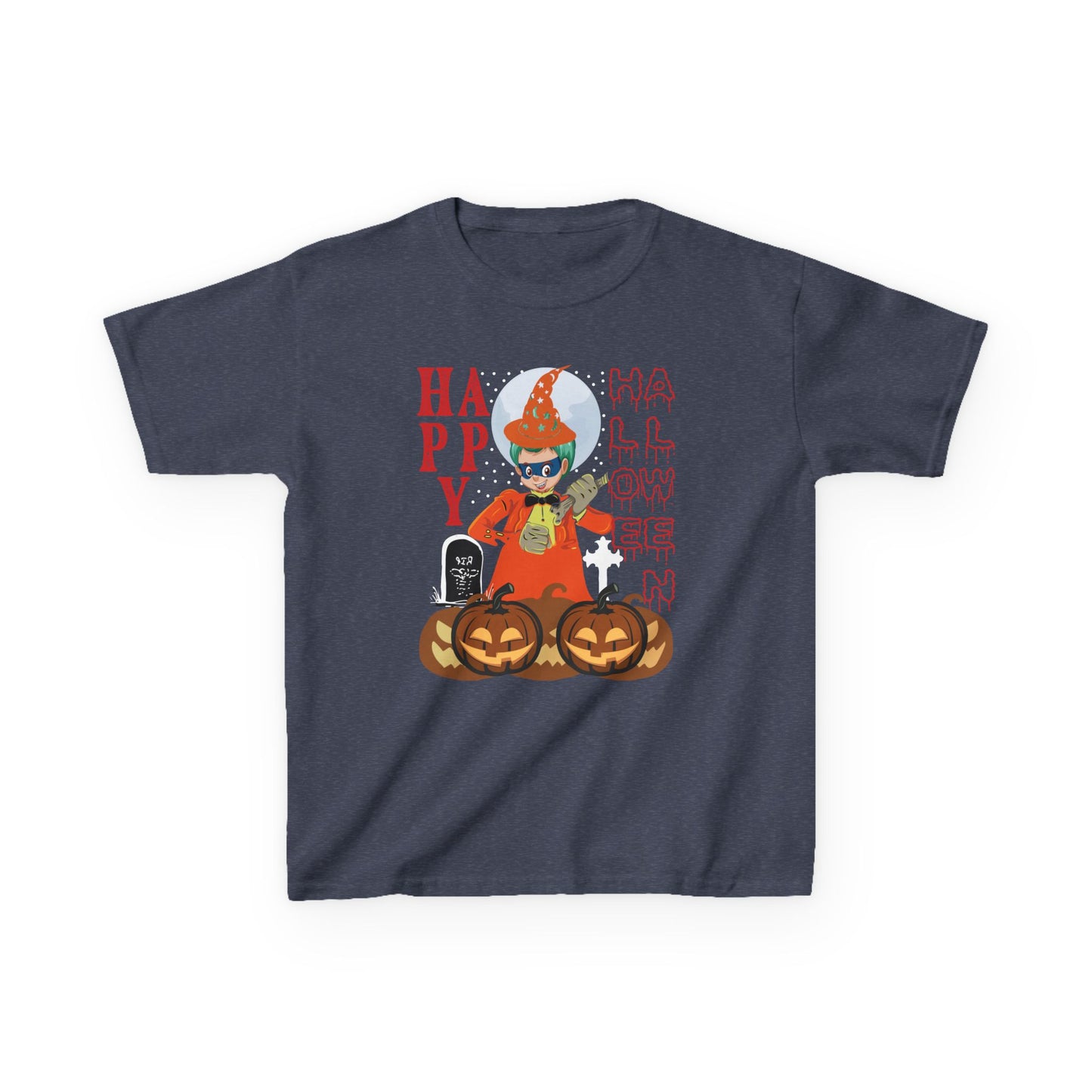 Kids Heavy Cotton™ Tee - Holloween design by super kiddo Printify
