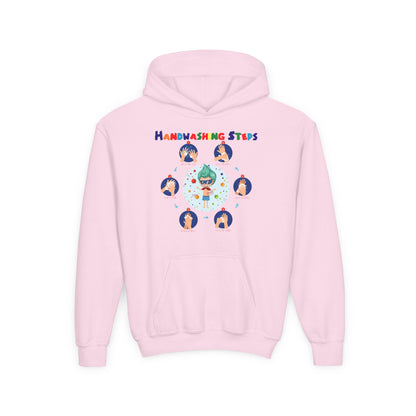 Youth Heavy Blend Hooded Sweatshirt - Super kiddo how to wash hand properly - [[{"value":"Wonderwear Kid"}]]