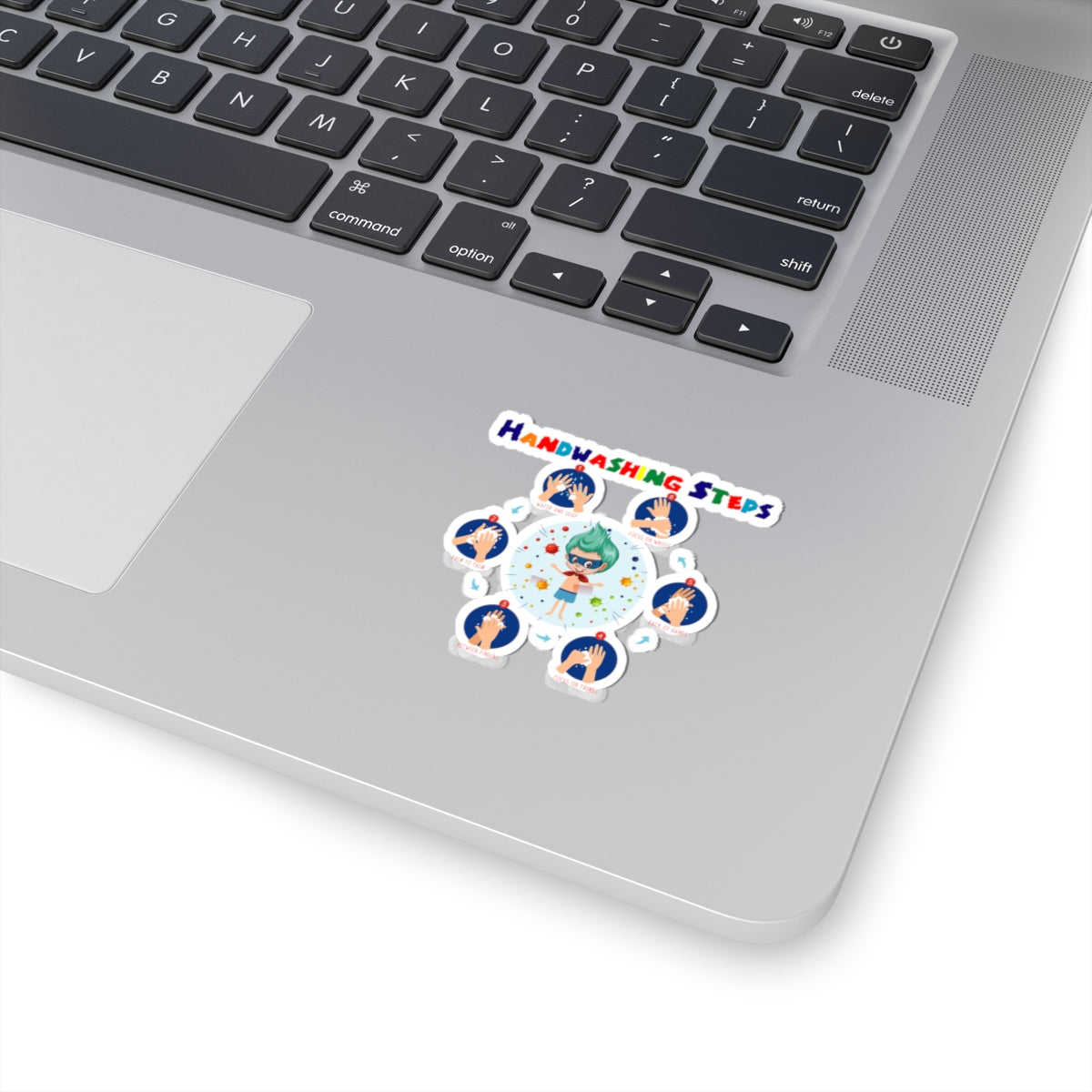 Kiss-Cut Stickers - Super kiddo how to wash hand properly - [[{"value":"Wonderwear Kid"}]]