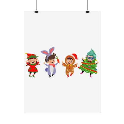 Rolled Posters - Super kiddo in christmas tree attire - [[{"value":"Wonderwear Kid"}]]