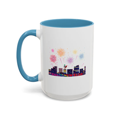Accent Coffee Mug - Super kiddo with fireworks with text - [[{"value":"Wonderwear Kid"}]]