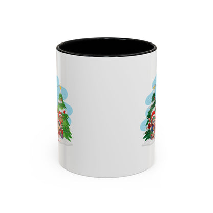 Accent Coffee Mug - Super kiddo with santa claus - [[{"value":"Wonderwear Kid"}]]