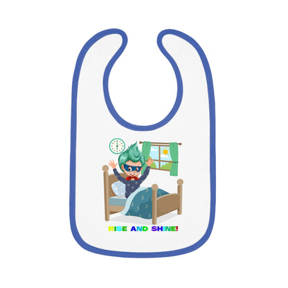 Baby Bib - Super kiddo teaches us to wake up early - [[{"value":"Wonderwear Kid"}]]