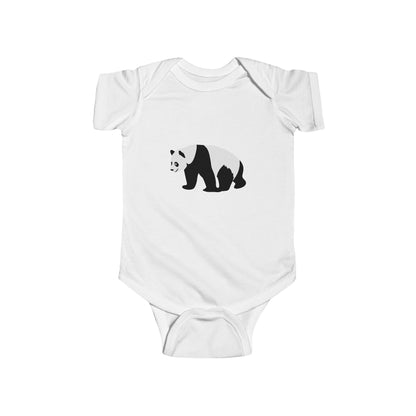 Infant Fine Jersey Bodysuit - walking panda Printify