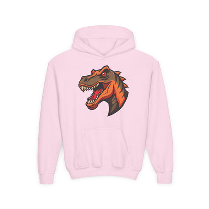 Youth Heavy Blend Hooded Sweatshirt -  Tyrannosaurus rex Printify