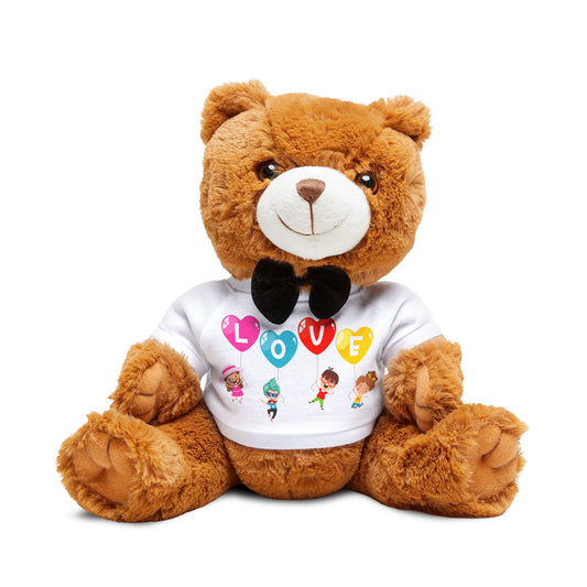 Teddy Bear with T-Shirt - Valentines -  Love - [[{"value":"Wonderwear Kid"}]]