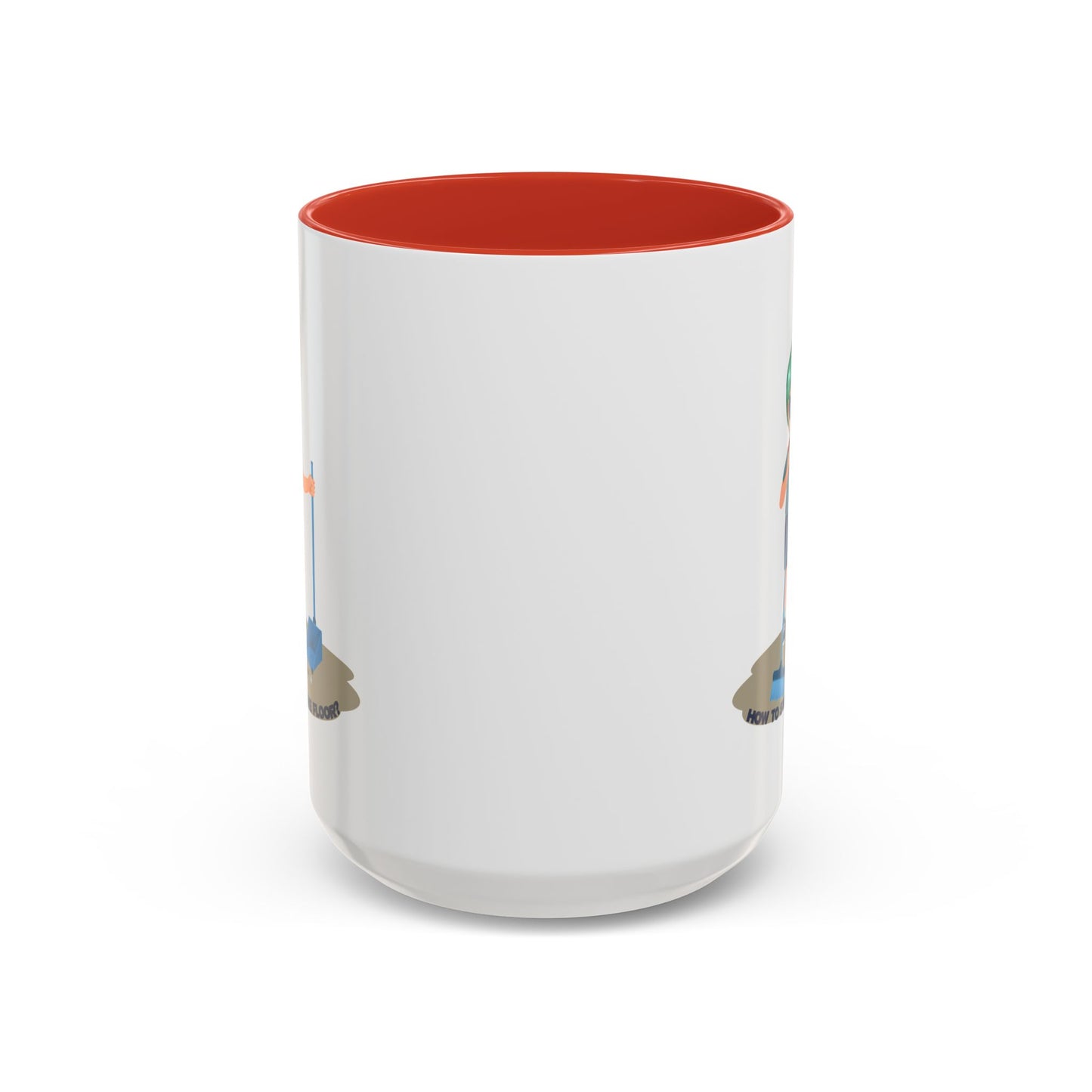 Accent Coffee Mug - Super kiddo sweeping floor