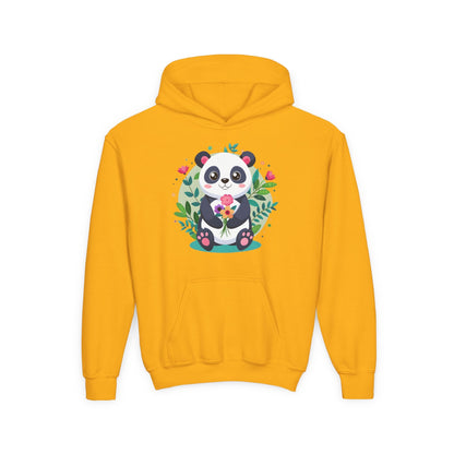 Youth Heavy Blend Hooded Sweatshirt - Adorable panda Printify