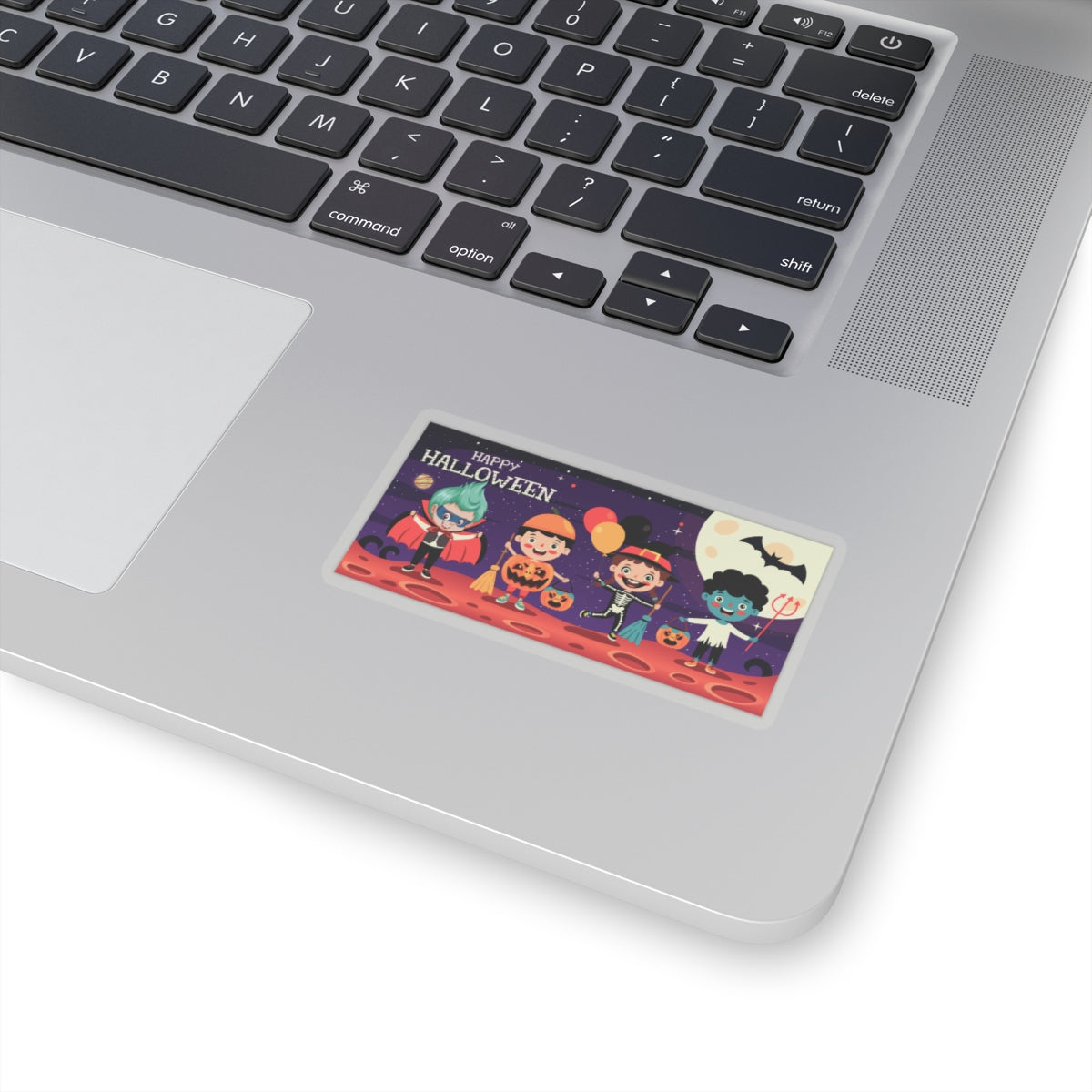 Kiss-Cut Stickers - Super kiddo with friends on holloween - [[{"value":"Wonderwear Kid"}]]