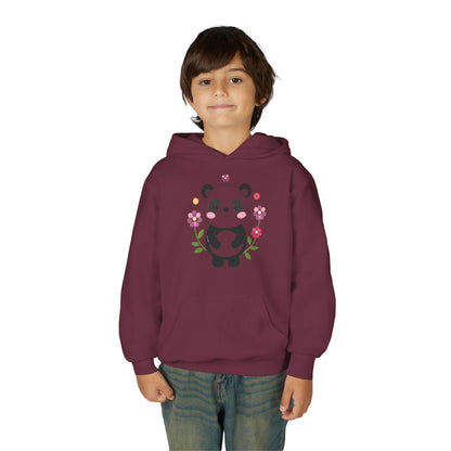 Youth Heavy Blend Hooded Sweatshirt - Charming panda Printify