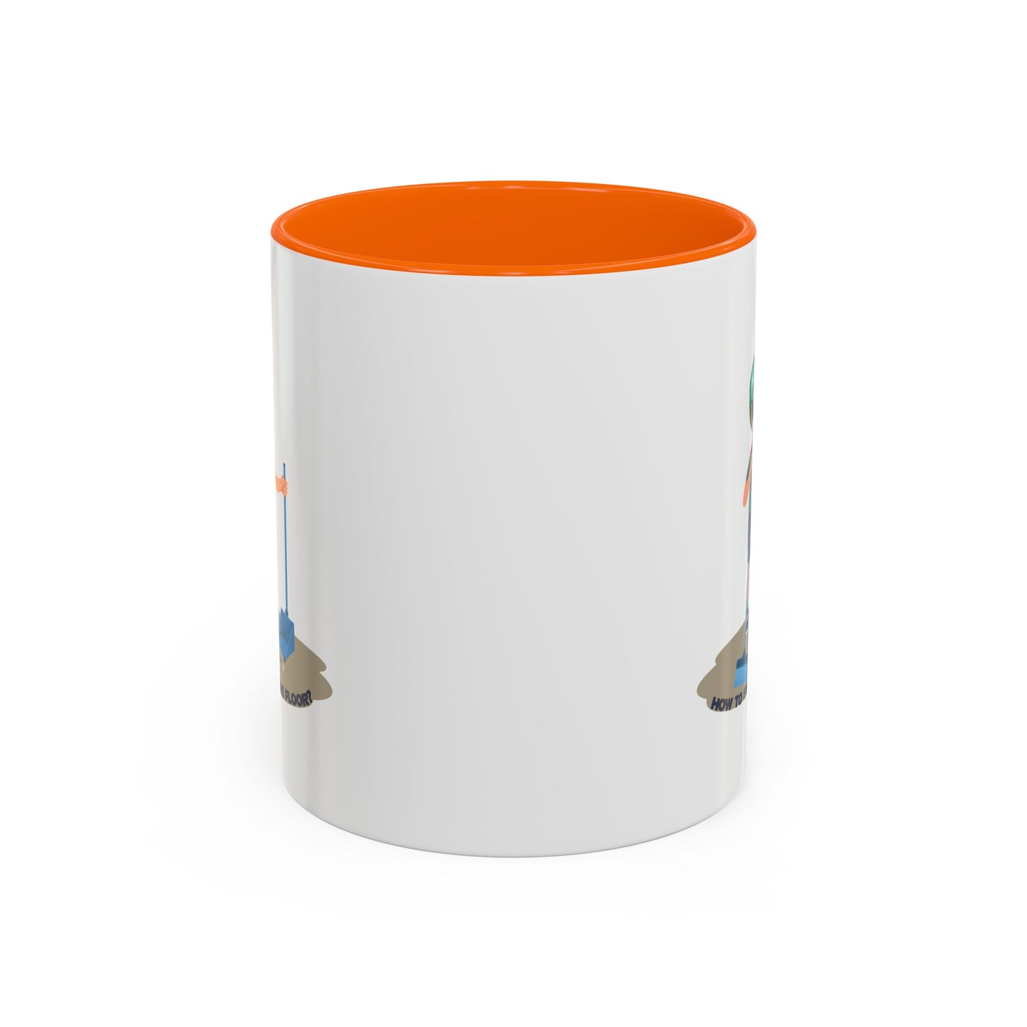 Accent Coffee Mug - Super kiddo sweeping floor