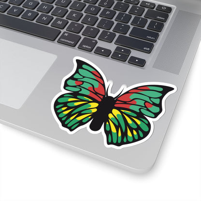 Kiss-Cut Stickers - Green Butterfly Printify
