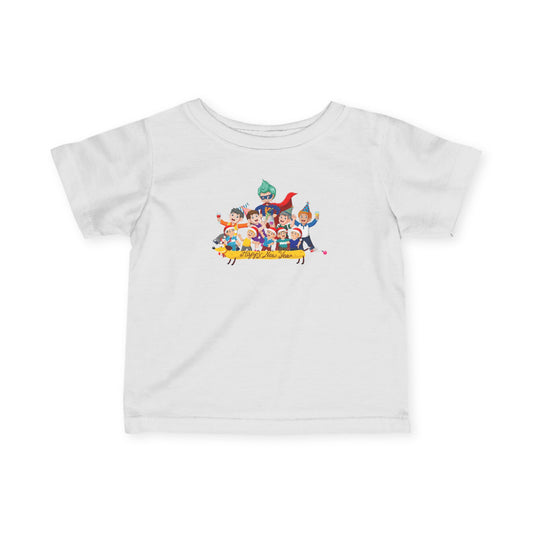 Infant Fine Jersey Tee - Happy new year with friends - [[{"value":"Wonderwear Kid"}]]