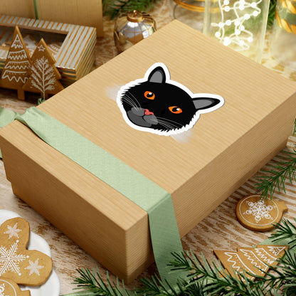 Kiss-Cut Stickers - Black Cat Printify