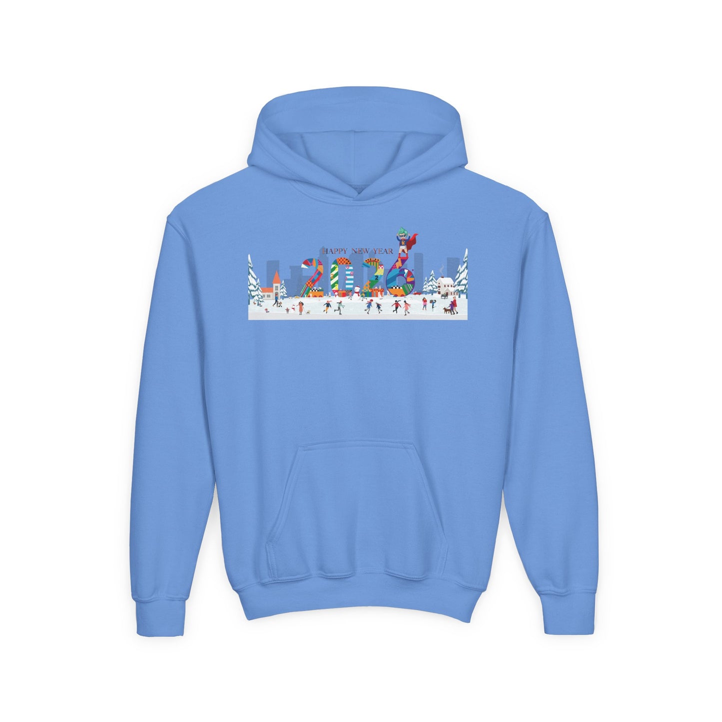 Youth Heavy Blend Hooded Sweatshirt - Happy 2026