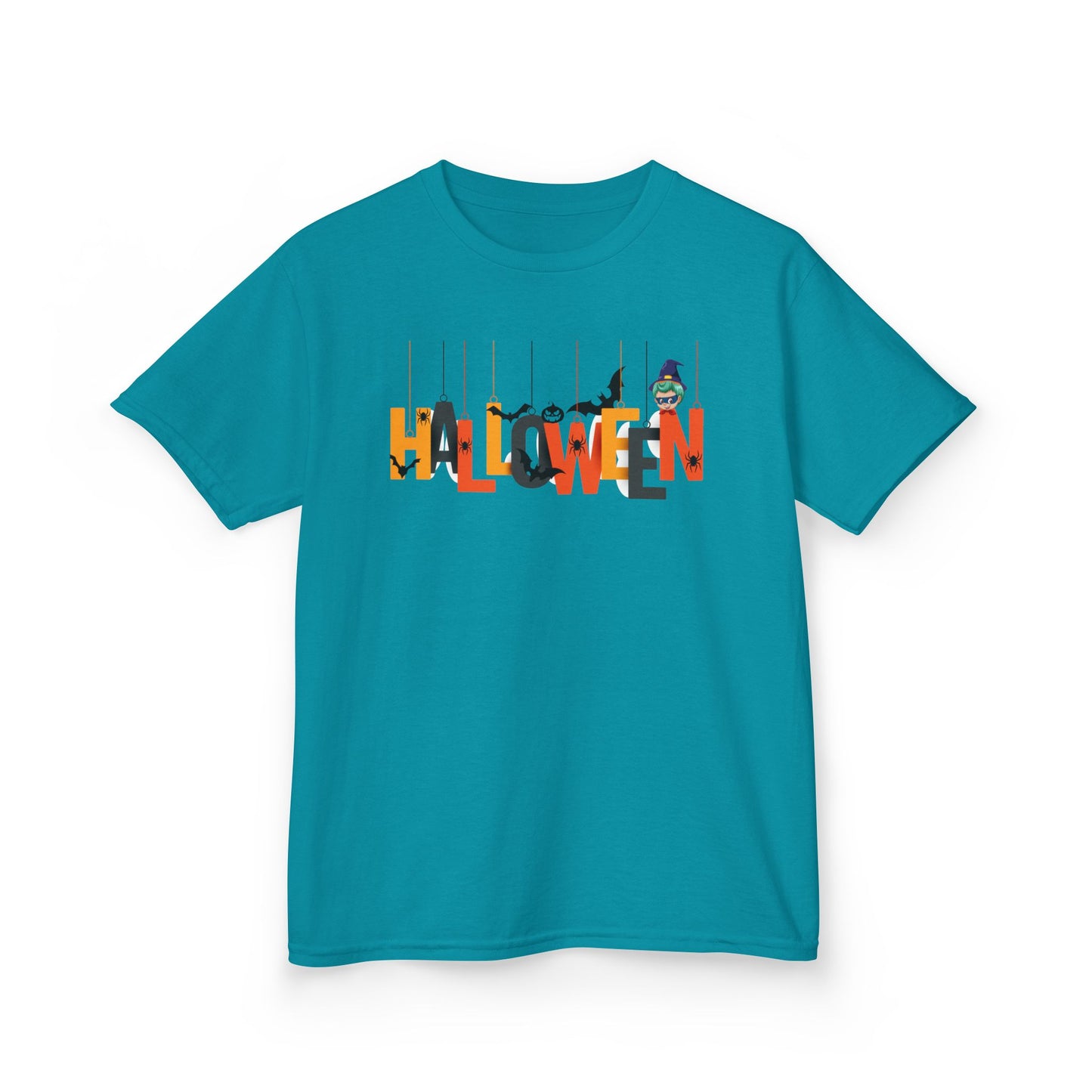 Kids Heavy Cotton™ Tee - Holloween hanging letters Printify