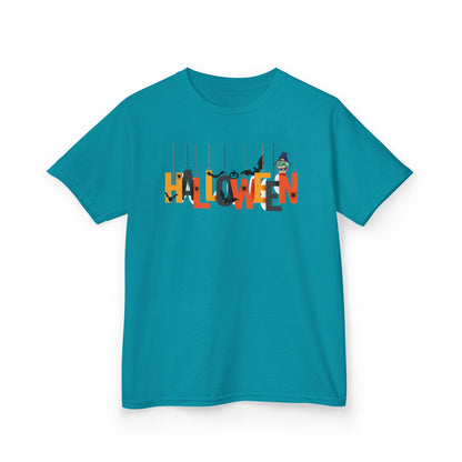 Kids Heavy Cotton™ Tee - Holloween hanging letters Printify
