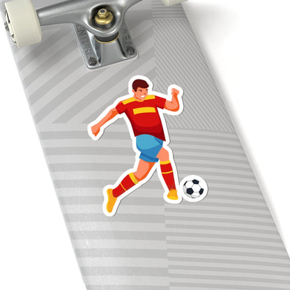 Kiss-Cut Stickers - Athlete Playing Football Printify
