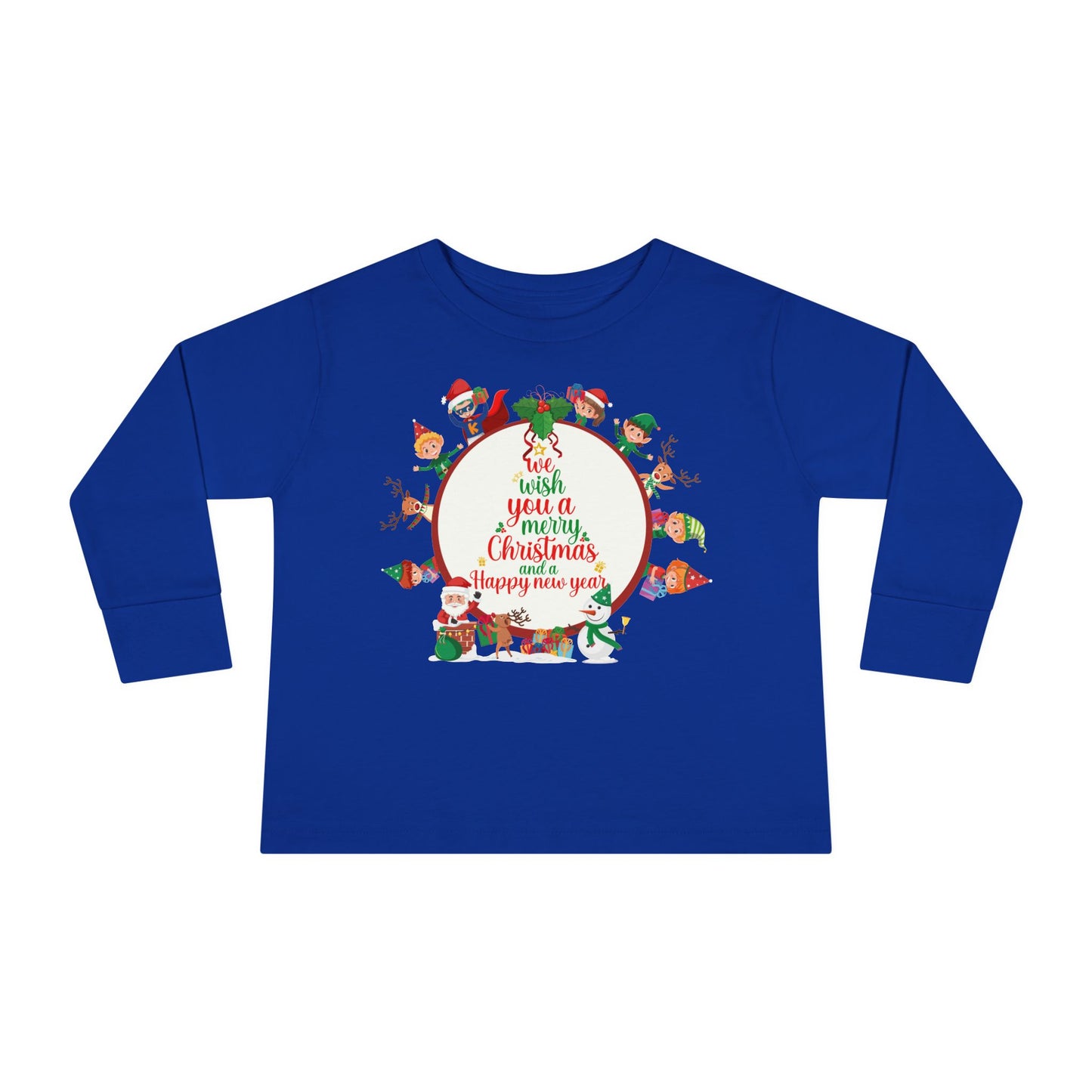 Toddler Long Sleeve Tee - We wish you a merry christmas - [[{"value":"Wonderwear Kid"}]]
