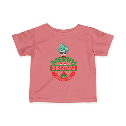 Infant Fine Jersey Tee - Merry chridtmas from super kiddo - [[{"value":"Wonderwear Kid"}]]