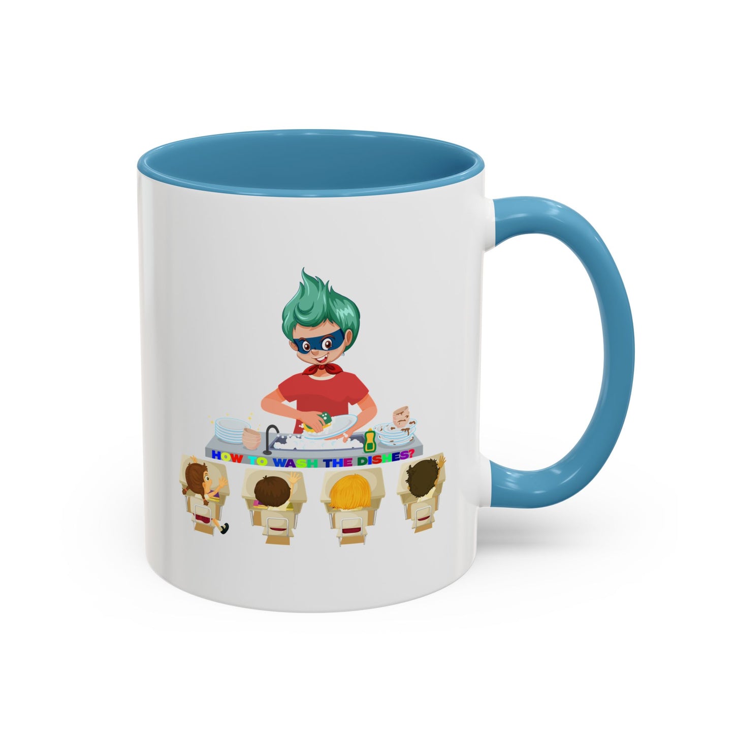 Accent Coffee Mug - Little kiddo teaching to wash dishes