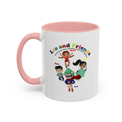 Accent Coffee Mug - Leo & Friends - Learning and growing - [[{"value":"Wonderwear Kid"}]]