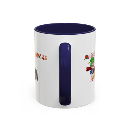 Accent Coffee Mug - Super kiddo woith pet friends - [[{"value":"Wonderwear Kid"}]]