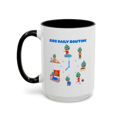 Accent Coffee Mug - Super kiddo daily routine - [[{"value":"Wonderwear Kid"}]]