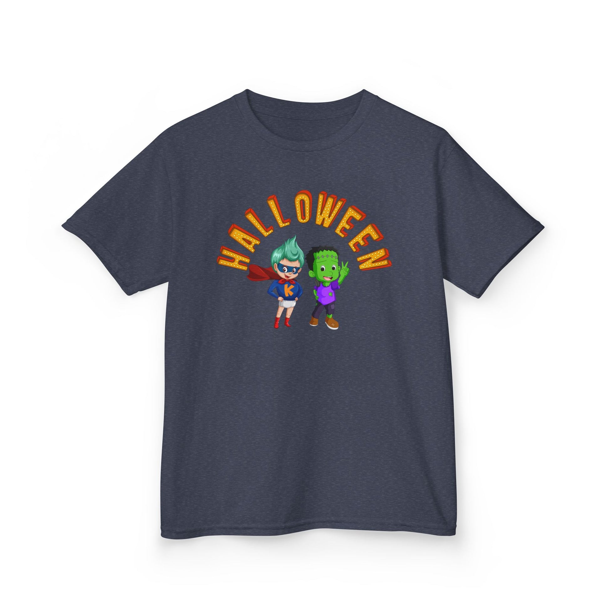 Kids Heavy Cotton™ Tee - Holloween with super kiddo Printify