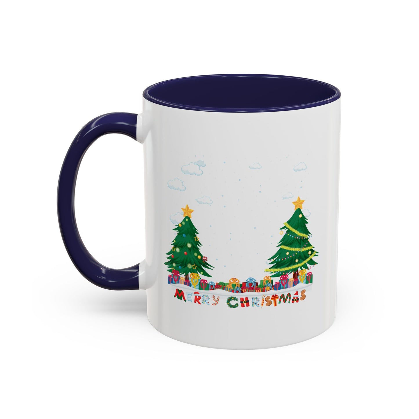 Accent Coffee Mug - Christmas and snowing