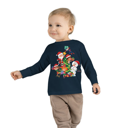 Toddler Long Sleeve Tee - Super kiddo making christmas tree - [[{"value":"Wonderwear Kid"}]]