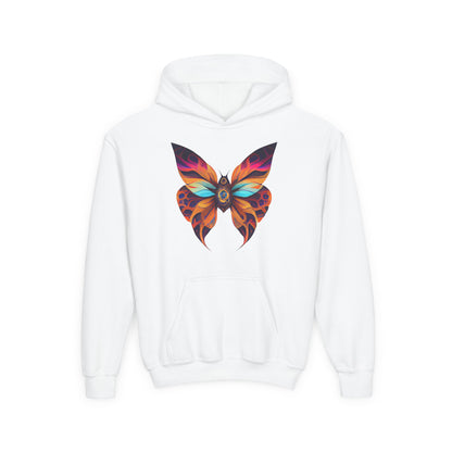 Youth Heavy Blend Hooded Sweatshirt - beautiful butterfly Printify