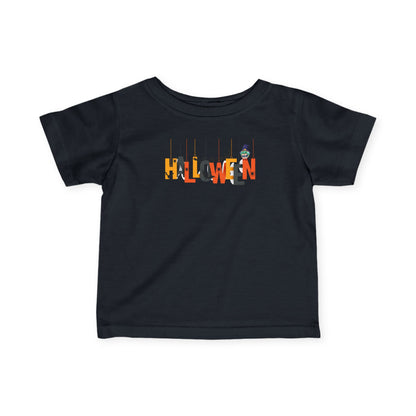 Infant Fine Jersey Tee - Holloween hanging letters Printify