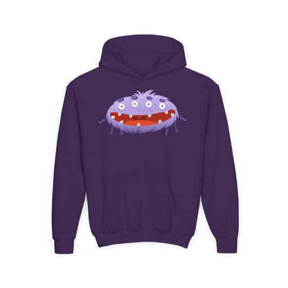 Youth Heavy Blend Hooded Sweatshirt - Purple monster Printify