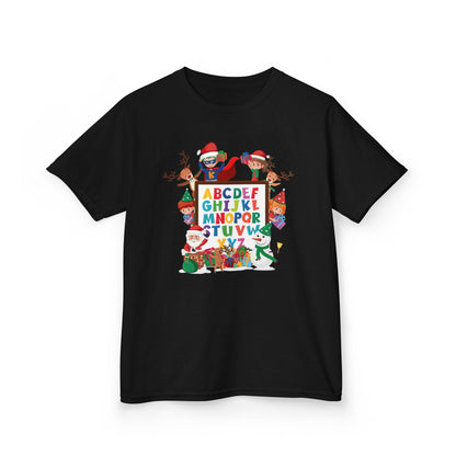 Kids Heavy Cotton™ Tee - Christmas alphabet with super kiddo - [[{"value":"Wonderwear Kid"}]]