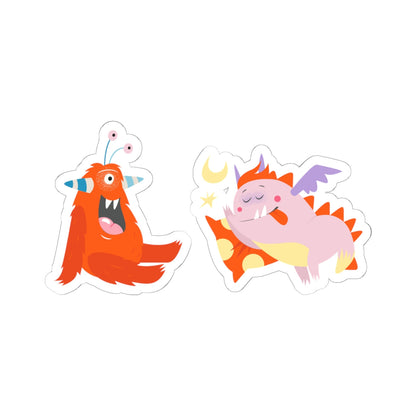 Kiss-Cut Vinyl Decals - Orange monsters Printify