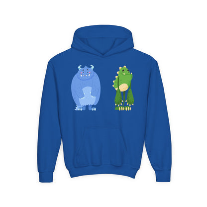 Youth Heavy Blend Hooded Sweatshirt - Cute monster Printify