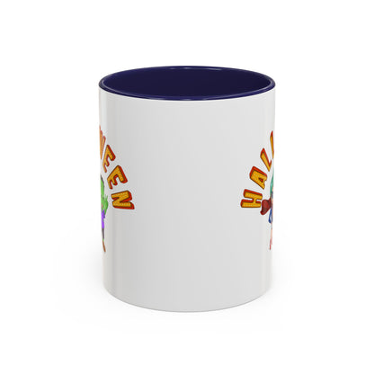 Accent Coffee Mug - Holloween with super kiddo Printify